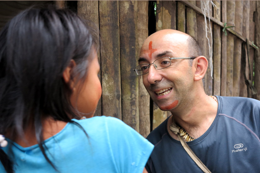 Martínez de Aguirre, durante su época como misionero en el Bajo Urubamba. Foto: Beatriz G. Blasco